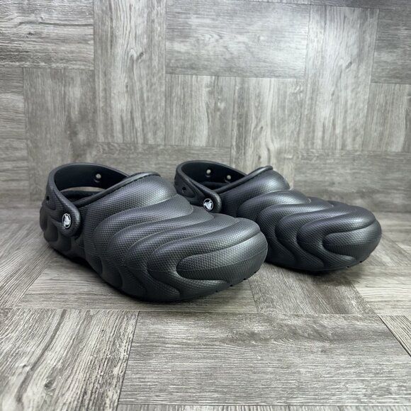 CROCS Lined Overpuff Women's size 8 Black Clogs - Picture 5 of 8